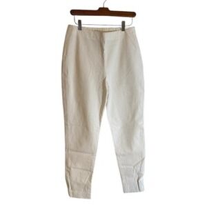 Lauren Ralph Lauren White Flat Front Stretchable Denim Straight Leg Size 8P